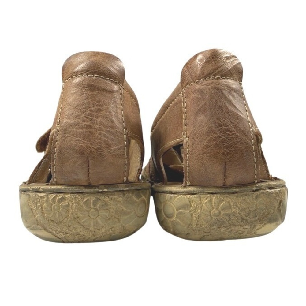 Josef Seibel Brown Leather Fisherman Sandals EU 40 Hook Loop Comfort Shoes - Picture 4 of 6